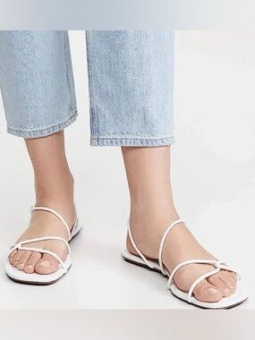 SHULTZ Aimi White Strappy Sandals
